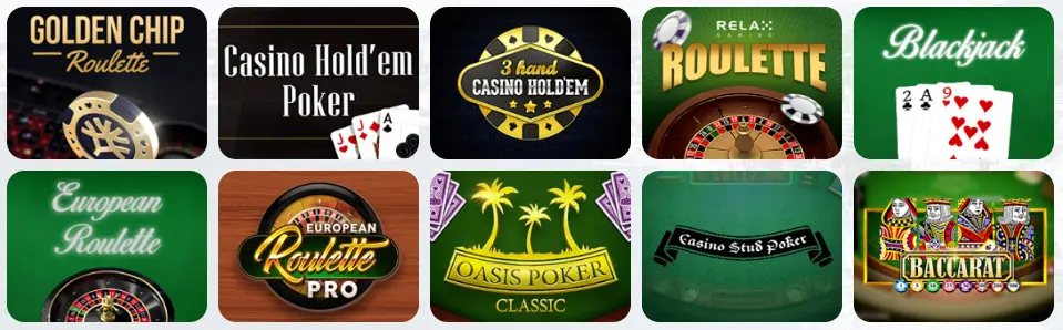 Giochi da tavolo al HEYBETS CASINO