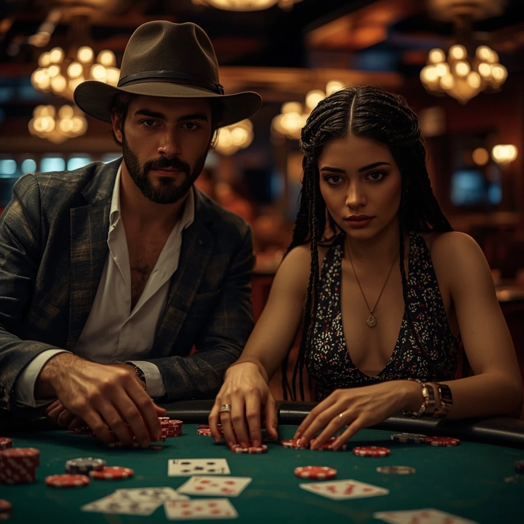 foto di due giocatori di poker HeyBets Casino