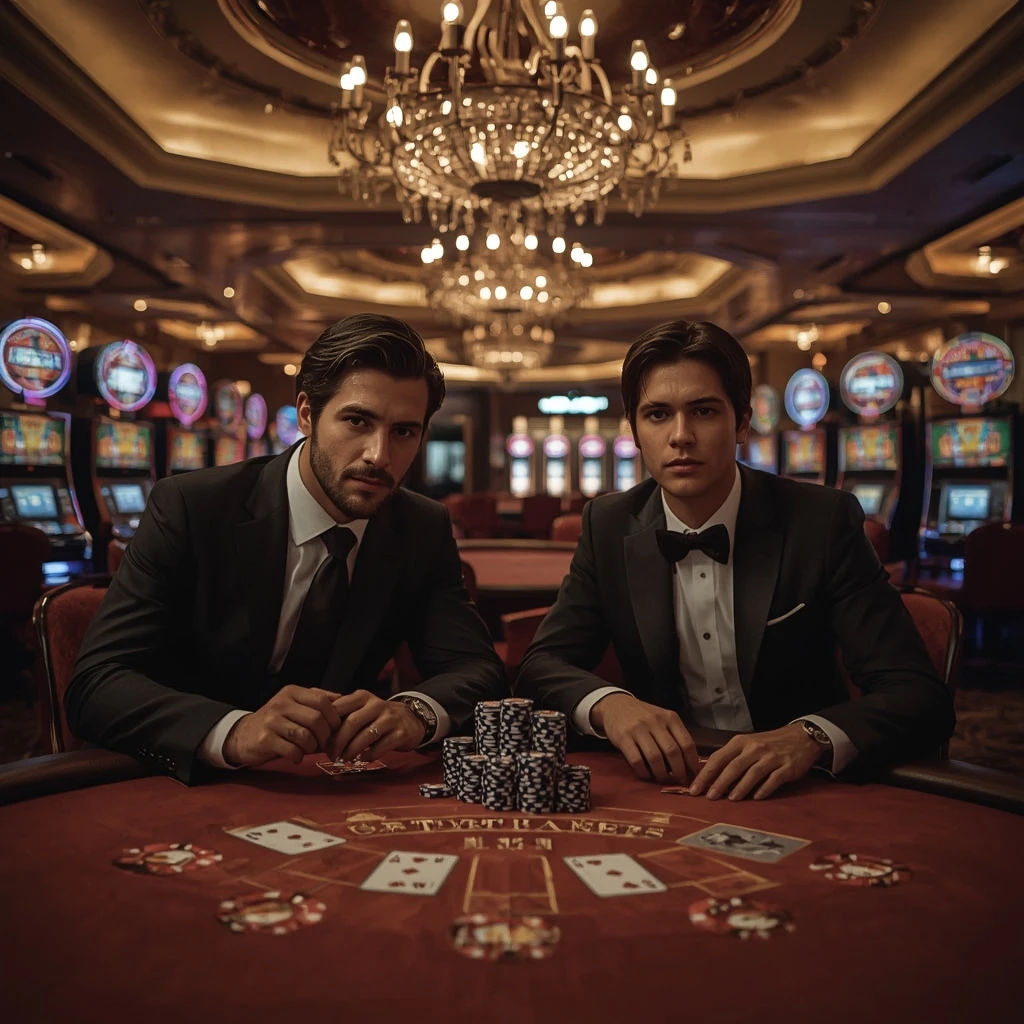 Due giocatori di poker al HeyBets Casino
